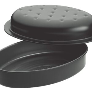 MasterClass Self-Basting Non-Stick Roasting Tin with Lid, Carbon, Grey, 27 x 18 x 10cm