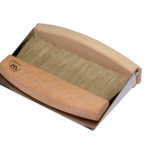 REDECKER Oiled Beechwood Table Sweeping Set, 6-1/4 x 4-1/4-Inches - Dust Pan Brush Set