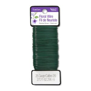 floracraft 26 gauge floral wire 270 feet green