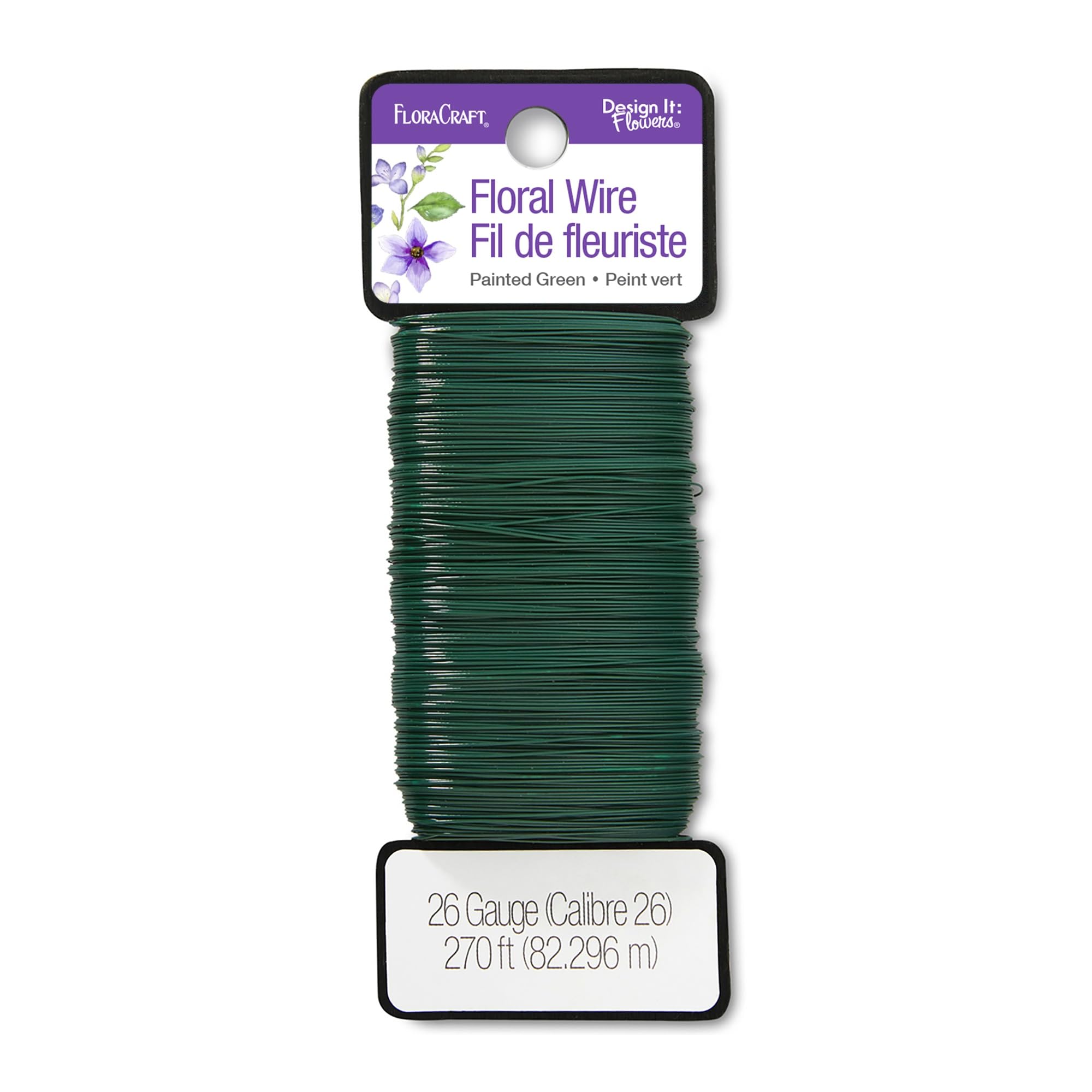 FloraCraft 26 Gauge Floral Wire 270 Feet Green