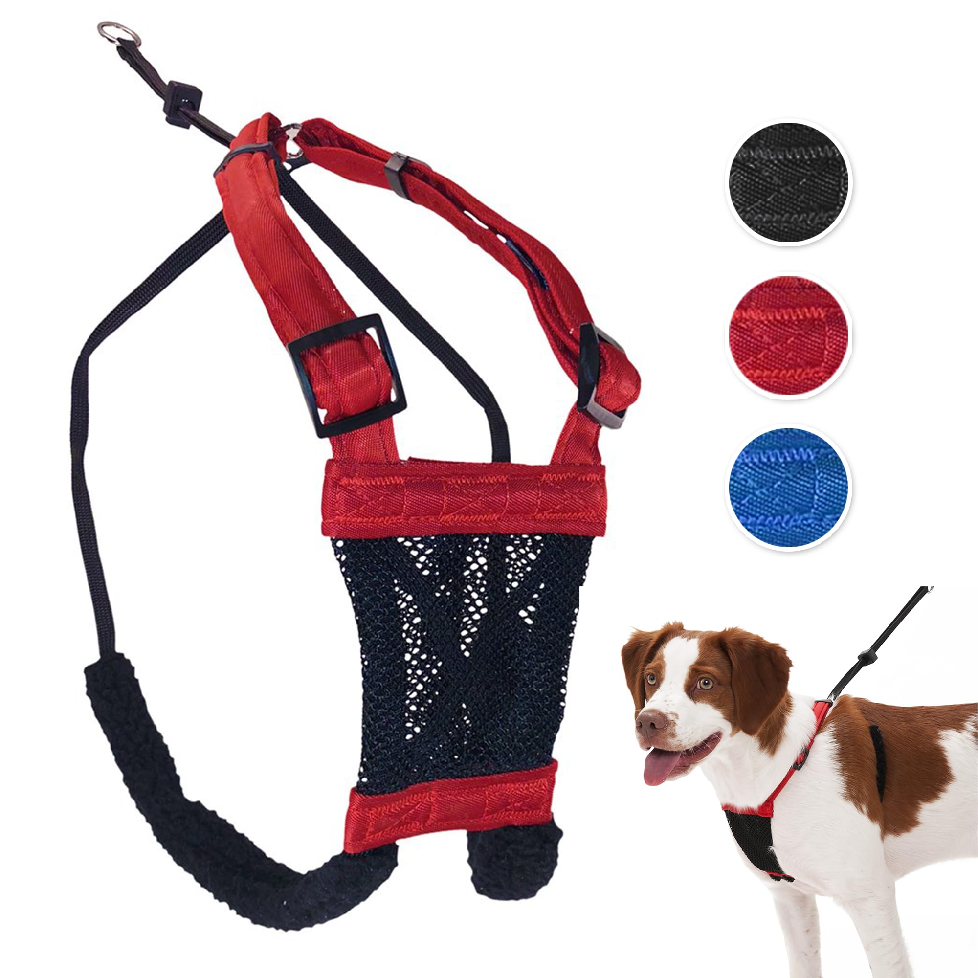 Sporn Small No Pull Dog Harness, Red Mesh Dog Harness, Durable Nylon Anti Pull Dog Harness, Breathable & Easy Dog Body Harness, Dog No Pull Harness Provides to Small Breeds