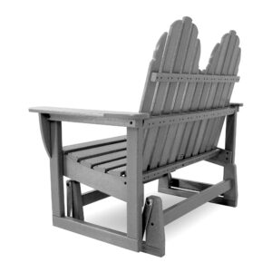 POLYWOOD Adirondack 48-Inch Glider, Black