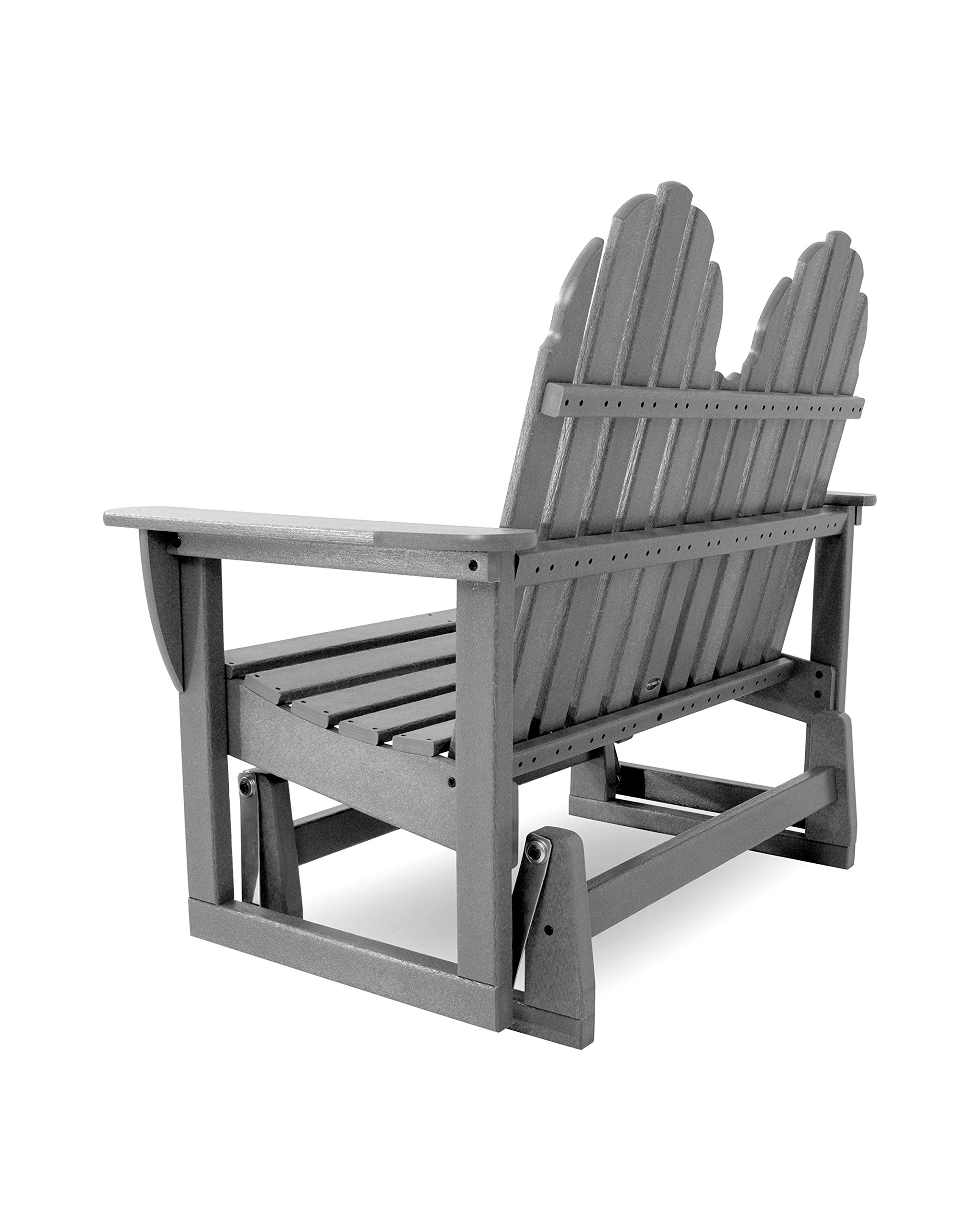 POLYWOOD Adirondack 48-Inch Glider, Black