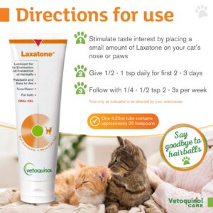 Vetoquinol Laxatone: Oral Hairball Lubricant Gel for Cats – Tuna-Flavored, 4.25oz