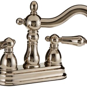 Elements of Design EB1606AL New Orleans 4" Centerset Lavatory Faucet with Retail Pop-Up, 4-3/4" in Spout Reach, Polished Nickel