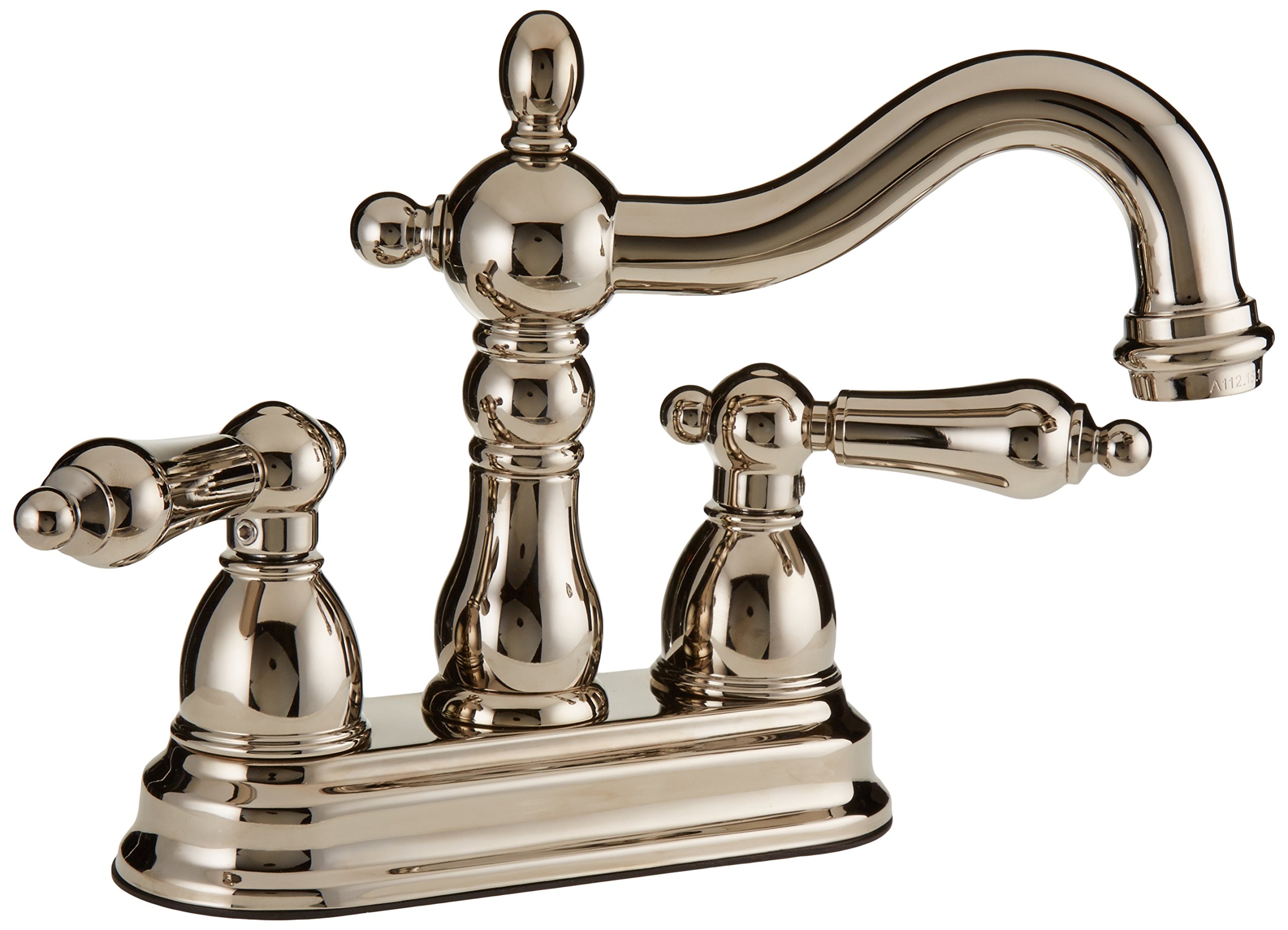 Elements of Design EB1606AL New Orleans 4" Centerset Lavatory Faucet with Retail Pop-Up, 4-3/4" in Spout Reach, Polished Nickel