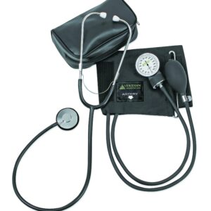 Veridian Healthcare Two-Party Home Blood Pressure Kit with Detached Nurse Stethoscope, Latex Free, Adult, (01-5521)