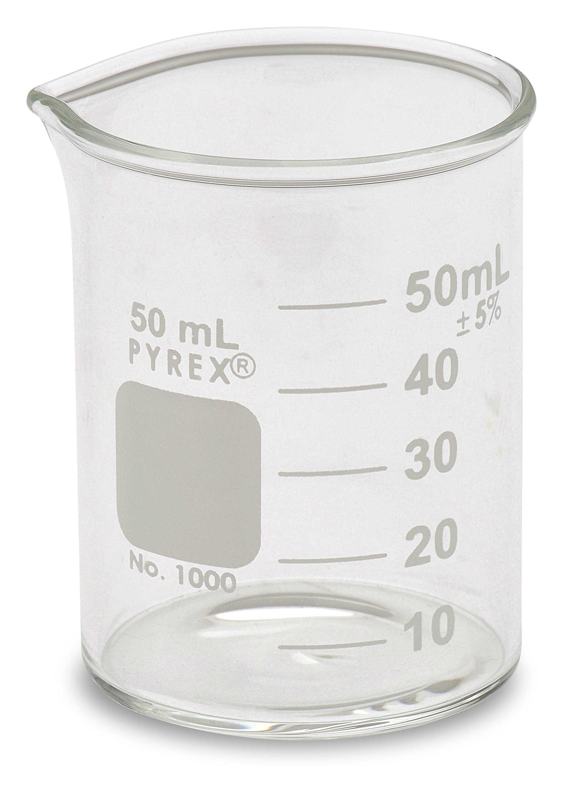 SEOH Pyrex Griffin Low Form 50mL Beaker Graduated Ea