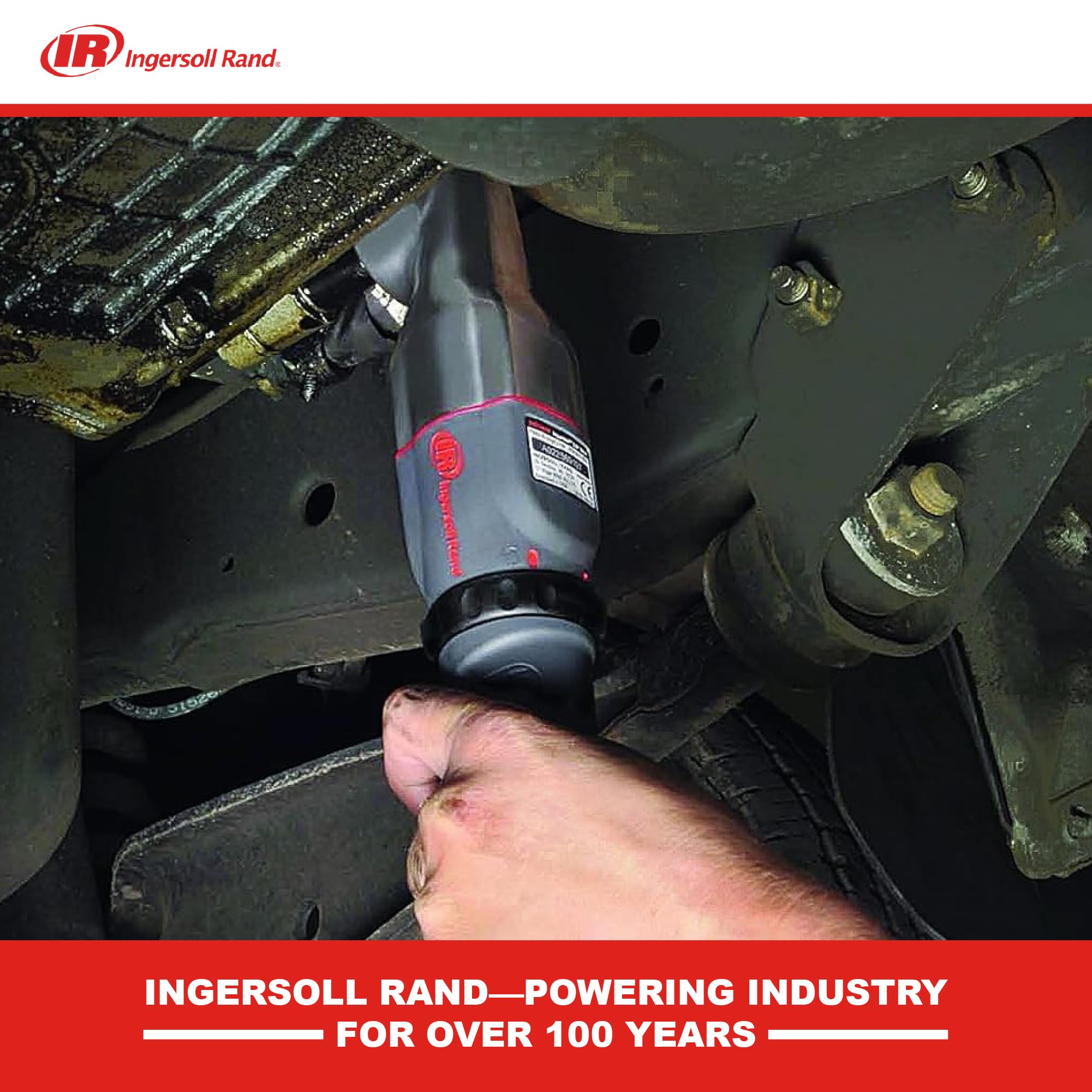 Ingersoll Rand 2015MAX 3/8" Pneumatic Air Impact Wrench, Right Angle, Low Profile 2” Hammerhead, 180 ft lbs Max Torque, 7,100 rpm, Two-Position Power Regulator, Gray