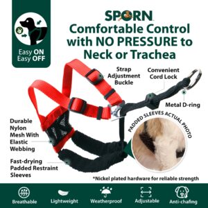 Sporn Small No Pull Dog Harness, Red Mesh Dog Harness, Durable Nylon Anti Pull Dog Harness, Breathable & Easy Dog Body Harness, Dog No Pull Harness Provides to Small Breeds