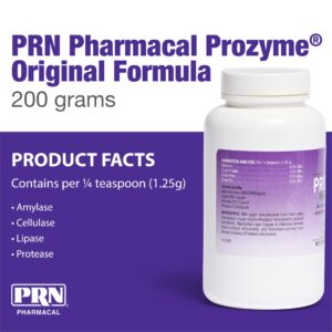 PRN Pharmacal ProZyme Original Formula Enzyme Replacement Supplement - Reinforces Animal's Digestive System, Supports Dog & Cat Food Breakdown - Promotes Pet's Digestive Health - 200 g, 7oz Bottle