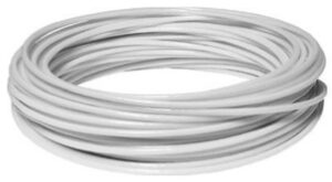 clothesline wire, plastic coated, white, 100-ft.