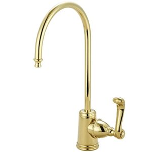 kingston brass gourmetier ks7192fl royale single handle water filtration faucet, polished brass