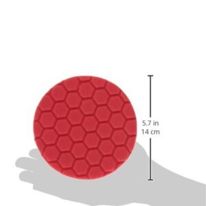 Chemical Guys BUFX_107HEX5 BUFX_107_HEX5 Hex-Logic Ultra Light Finishing Pad, Red (5.5 Inch Pad Made for 5 Inch Backing Plates)