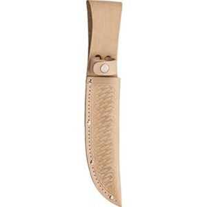 sh211 natural leather fixed blade knife sheath for 5" knife