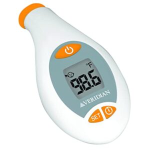 Veridian Healthcare Temple & Underarm Thermometer | Infrared Measurements | Fast 4-Second Readout | Fever Alert | Backlit Display | Programmable Timer | 1-Year Warranty