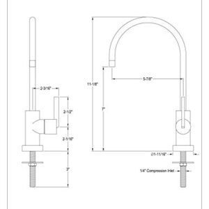 Kingston Brass KS8191CTL Continental Single-Handle Water Filtration Faucet, Polished Chrome,5-3/4"