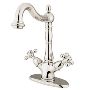 Kingston Brass KS1496AX Heritage Vessel Faucet, Polished Nickel, 6.31 x 6.44 x 10.69