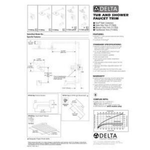 Delta Faucet T17253-H2O Vero 17 Series Shower Trim, Chrome