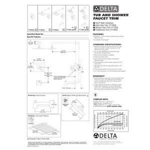 Delta Faucet T17253-H2O Vero 17 Series Shower Trim, Chrome