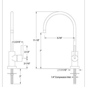 KINGSTON BRASS KS8198CTL Continental Water Filtration Faucet, Brushed Nickel