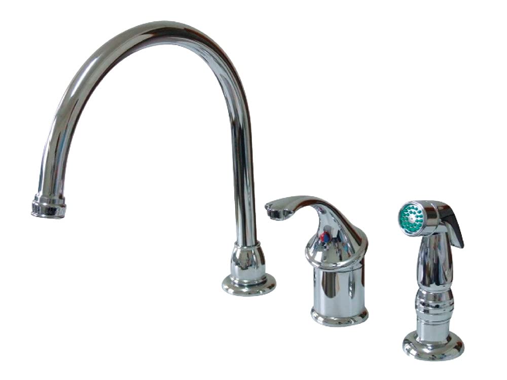 Kingston Brass KB3811GLSP Georgian Kitchen Faucet with Sprayer, 8-3/4-Inch, Polished Chrome