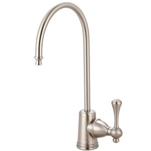 kingston brass gourmetier ks7198bl vintage single handle water filtration faucet, brushed nickel