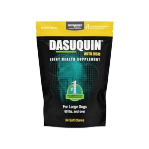 nutramax laboratories dasuquin with msm joint health supplement for large dogs - with glucosamine, msm, chondroitin, asu, boswellia serrata extract, and green tea extract, 84 soft chews