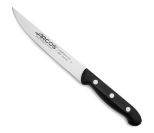 arcos kitchen knife 6 inch stainless steel. professional kitchen knife for peeling fruits and vegetables. ergonomic polyoxymethylene handle and 150mm blade. series maitre. color black