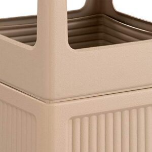 Safco Canmeleon Trash Can, 38 Gallons, Indoor and Outdoor Use, Durable & Weather-Resistant Commercial Garbage Can, Tan