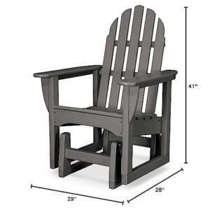 POLYWOOD® Classic Adirondack Glider, Slate Grey