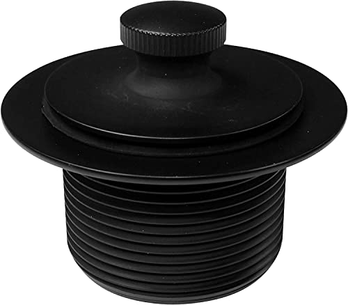 Westbrass Twist & Close Sch. 40 PVC Bath Waste with One-Hole Elbow, Matte Black, D49421-62