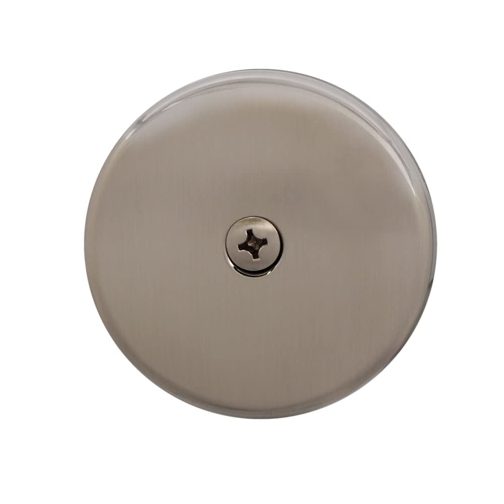 Westbrass Twist & Close Tub Trim Set with One-Hole Overflow Faceplate, Satin Nickel, D94-07