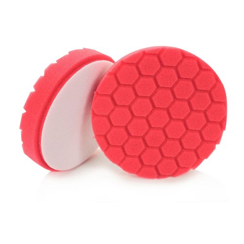 Chemical Guys BUFX_107HEX5 BUFX_107_HEX5 Hex-Logic Ultra Light Finishing Pad, Red (5.5 Inch Pad Made for 5 Inch Backing Plates)