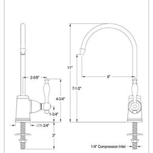 Kingston Brass Gourmetier KS7195NL Naples Single Handle Water Filtration Faucet, Oil Rubbed Bronze