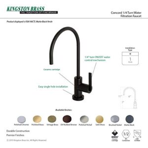 KINGSTON BRASS KS8198CTL Continental Water Filtration Faucet, Brushed Nickel