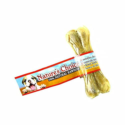 Loving Pets Dlv4704 25-Pack Natures Choice Natural Pressed Rawhide Bones For Dogs, 4-1/2-Inch