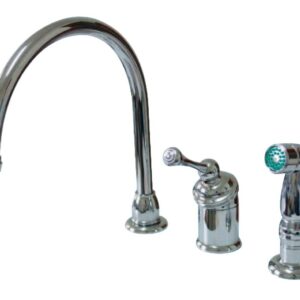 Kingston Brass KB3811BLSP Buckingham Kitchen Faucet with Sprayer, 8-3/4-Inch, Polished Chrome