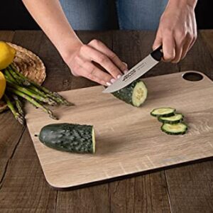 ARCOS Kitchen Knife 6 Inch Stainless Steel. Professional Kitchen Knife for Peeling Fruits and Vegetables. Ergonomic Polyoxymethylene Handle and 150mm Blade. Series Maitre. Color Black