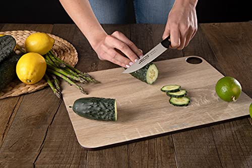 ARCOS Kitchen Knife 6 Inch Stainless Steel. Professional Kitchen Knife for Peeling Fruits and Vegetables. Ergonomic Polyoxymethylene Handle and 150mm Blade. Series Maitre. Color Black