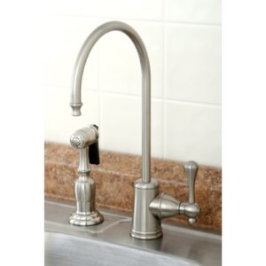 Kingston Brass Gourmetier KS7198BL Vintage Single Handle Water Filtration Faucet, Brushed Nickel