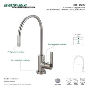 KINGSTON BRASS KS8198CTL Continental Water Filtration Faucet, Brushed Nickel