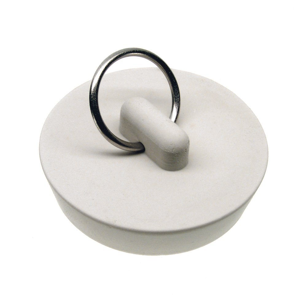 Danco 35979B 1-5/8-Inch Rubber Drain Stopper, White, 1 per Bag