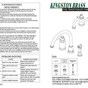 Kingston Brass KS1811PLBS Heritage Widespread Kitchen Faucet, Polished Chrome,11 x 9.63 x 2.5