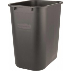 rubbermaid standard series medium wastebasket, black