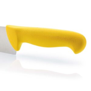 ARCOS Chef Knife 8 Inch Nitrum Stainless Steel and 200 mm blade. Professional Multipurpose Cooking Knife. Ergonomic Polypropylene Handle. Series 2900. Color Yellow