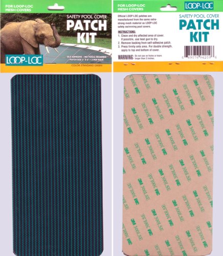 Loop Loc Mesh Patch Kit - Incls. 3- 4 Inch X 8In Adhesive Transfer Patches For Loop Loc Mesh Safety Covers