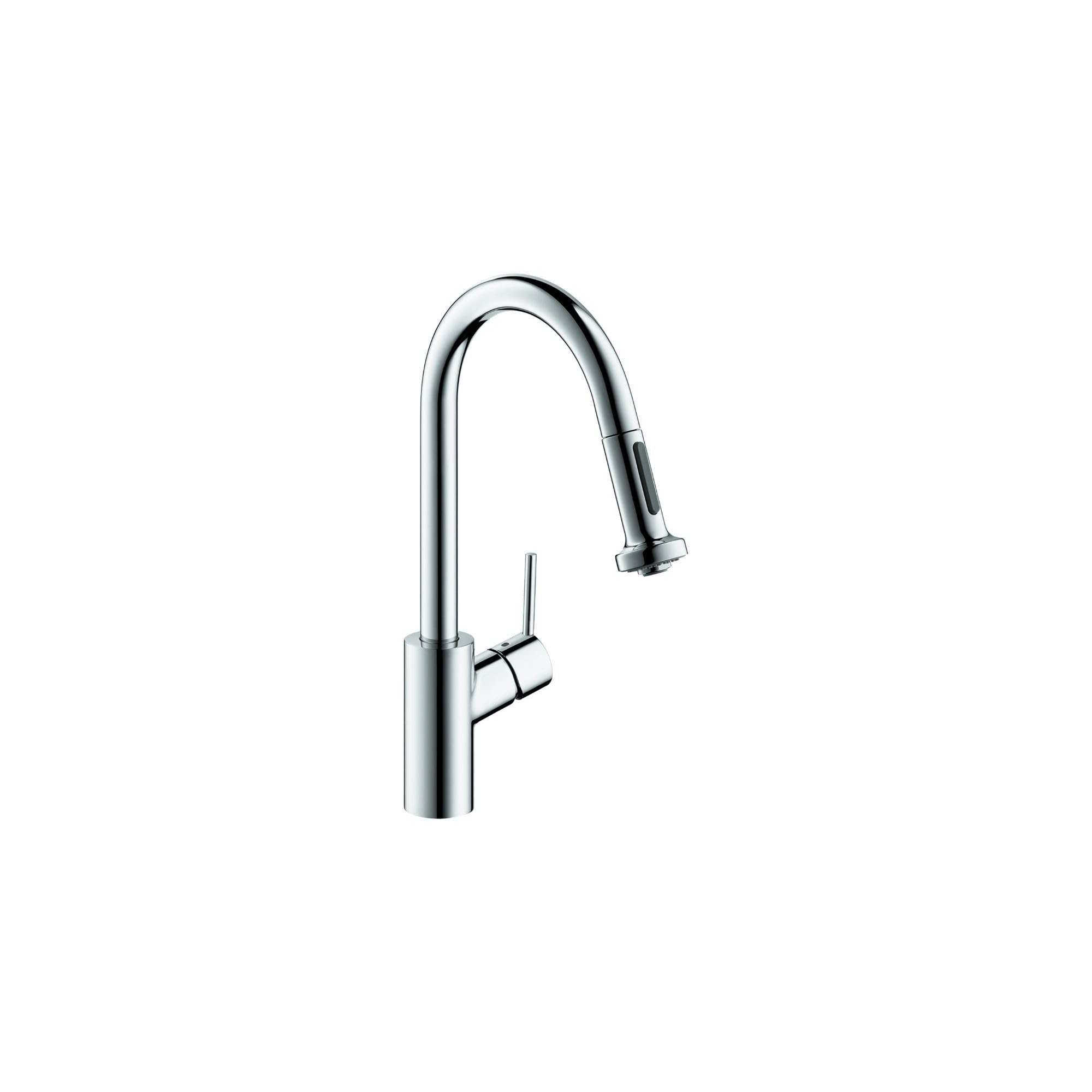 hansgrohe Talis S² Chrome High Arc Kitchen Faucet, Kitchen Faucets with Pull Down Sprayer, Faucet for Kitchen Sink, Magnetic Docking Spray Head, Chrome 14877001