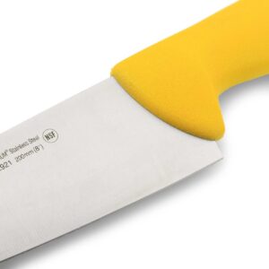 ARCOS Chef Knife 8 Inch Nitrum Stainless Steel and 200 mm blade. Professional Multipurpose Cooking Knife. Ergonomic Polypropylene Handle. Series 2900. Color Yellow