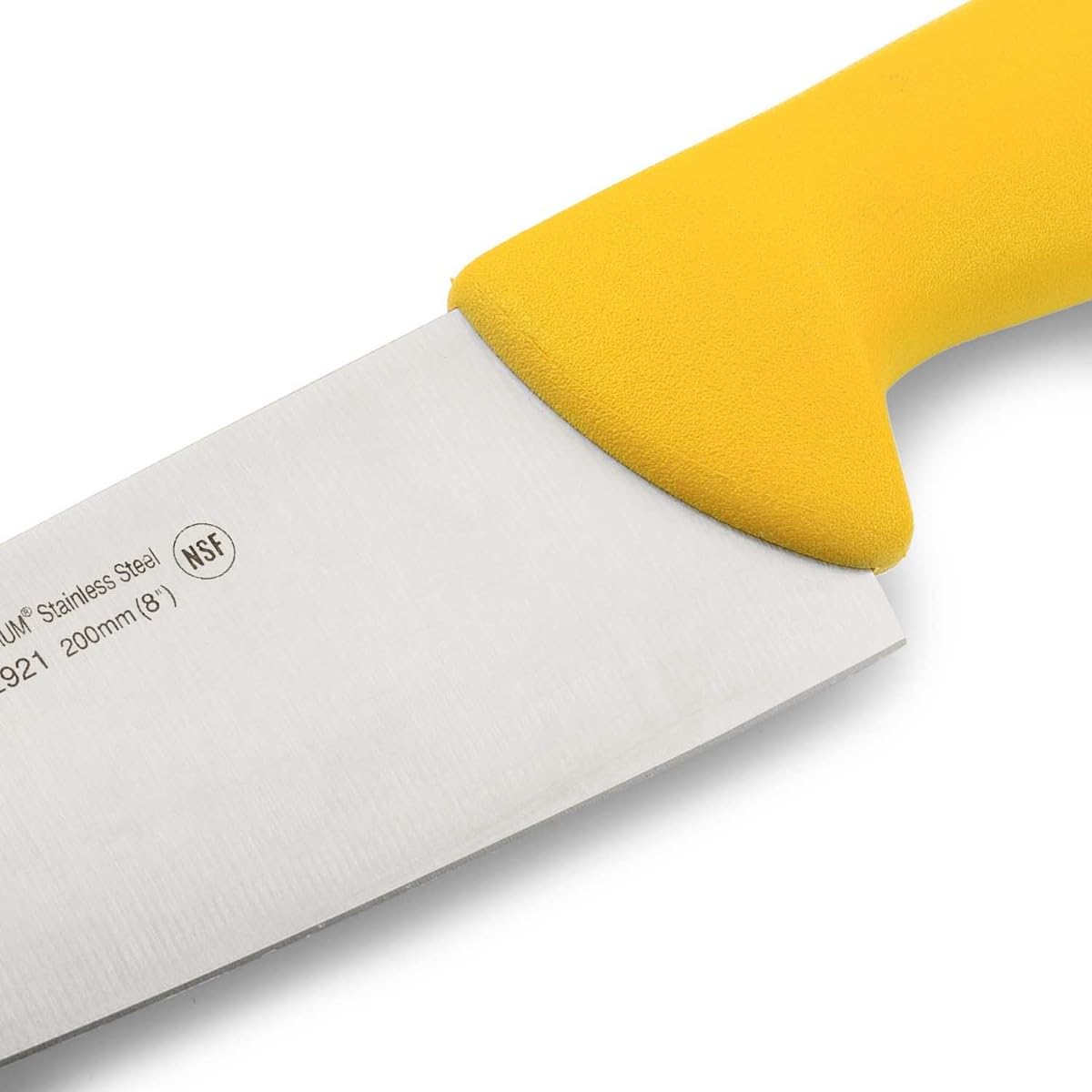 ARCOS Chef Knife 8 Inch Nitrum Stainless Steel and 200 mm blade. Professional Multipurpose Cooking Knife. Ergonomic Polypropylene Handle. Series 2900. Color Yellow